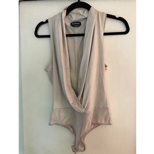Bebe suede bodysuit